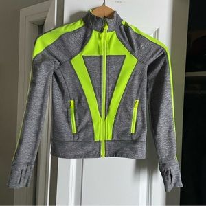 Ivivva by Lululemon Grey Yellow Full Zip Jacket